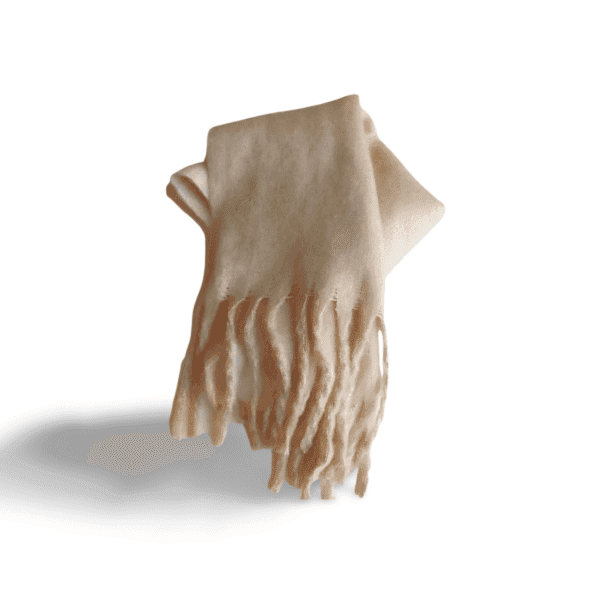 Bufanda efecto cashmere color blanco