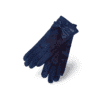 Guantes de mujer azul marino con lazo elegante