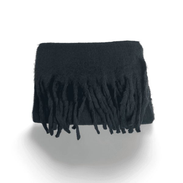 Bufanda efecto cashmere color negro