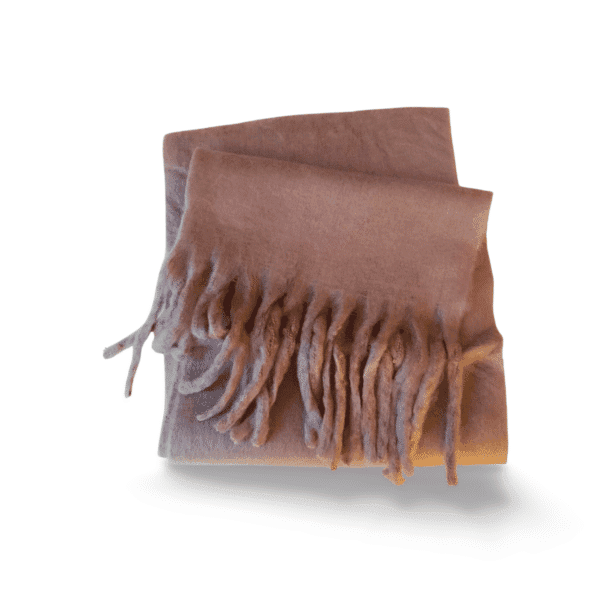 Bufanda efecto cashmere color topo
