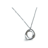 Collar de acero círculo minimalista ERYNA color plata