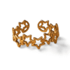 Anillo ajustable ERYNA de estrellas en acero dorado
