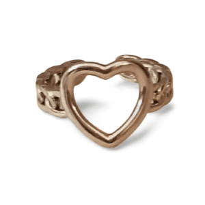 anillo ERYNA corazón abierto acero inoxidable