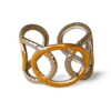 Anillo ERYNA bicolor de acero ajustable vista frontal