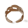 ANILLO ERYNA NEXO BICOLOR 3 Vista trasera del anillo ERYNA ajustable de acero plateado y dorado