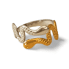 Anillo ERYNA serpiente bicolor acero plateado y dorado
