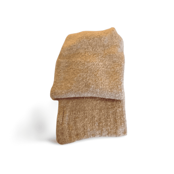 BUFANDA DE LANA ERYNA CON HILO METALIZADO BEIGE