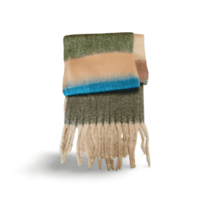 BUFANDA ERYNA DE RAYAS VERDE AZUL