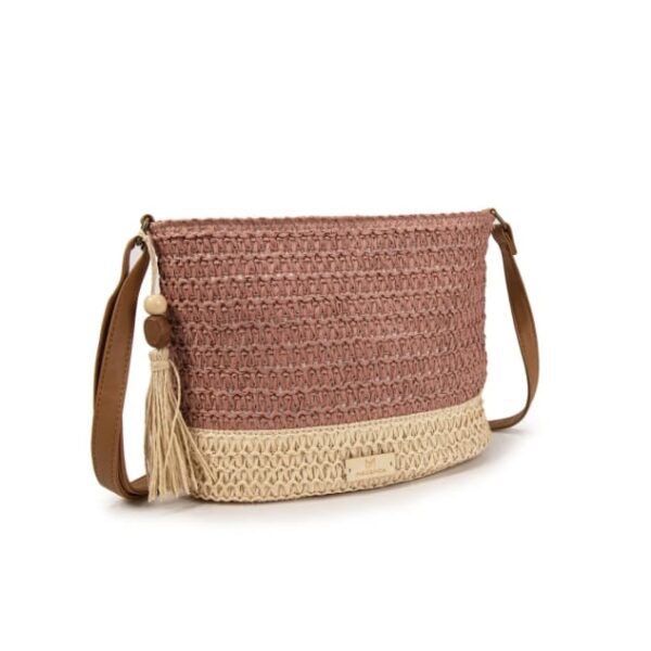 Bolso bandolera MAC&NOA tejido natural con correa ajustable