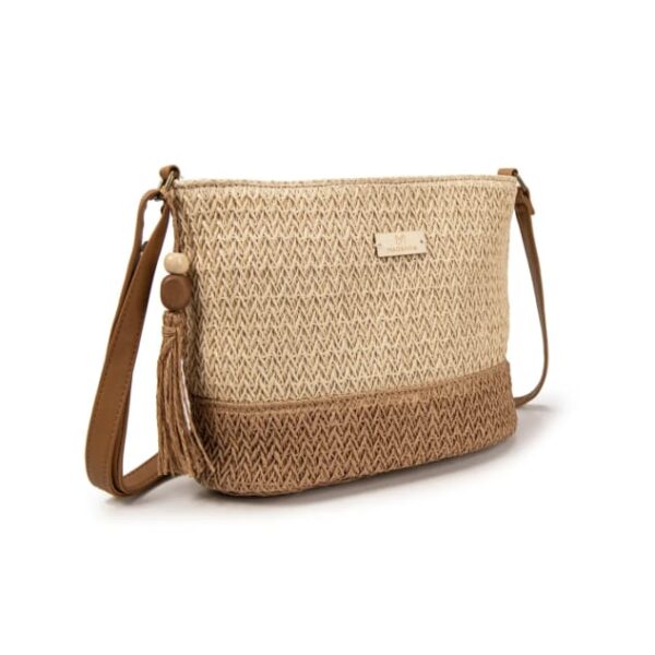 Bolso bandolera MAC&NOA tejido natural con correa ajustable