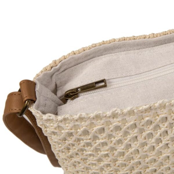 Detalle interior con cremallera del bolso MAC&NOA