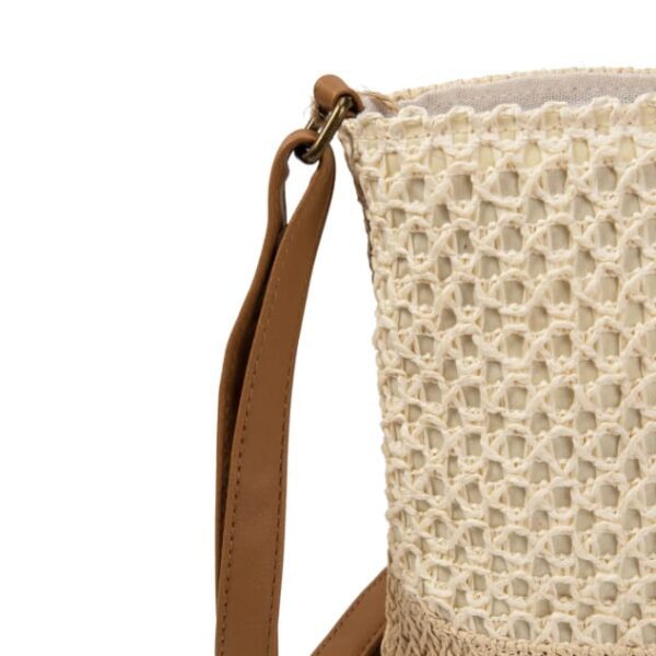 Bolso bandolera MAC&NOA tejido natural con correa ajustable
