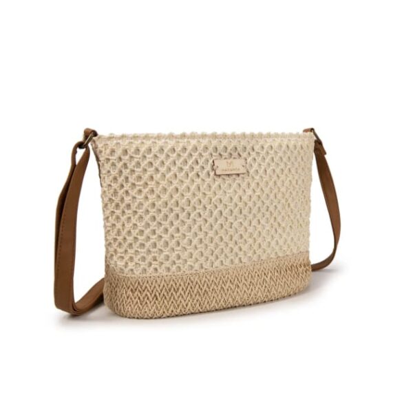 Bolso bandolera MAC&NOA tejido natural con correa ajustable