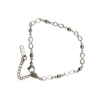 Pulsera de acero inoxidable con cierre y cadena de extensión