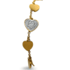 Detalle corazón central con strass en pulsera ERYNA