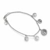 Pulsera ERYNA árbol de la vida plateada Pulsera ERYNA plateada de acero inoxidable con colgantes del árbol de la vida