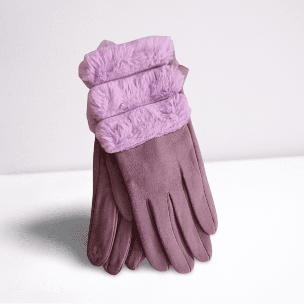 Guantes de invierno ERYNA color rosa empolvado Guantes de invierno ERYNA color rosa empolvado
