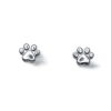 pendientes de huella eryna en acero inoxidable plata