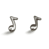 PENDIENTES ERYNA DE NOTA MUSICAL EN ACERO INOXIDABLE PLATA 2 pendientes eryna de nota musical en acero inoxidable plata