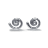 pendientes eryna en espiral de acero inoxidable color plata