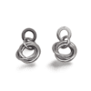 pendientes geométricos de acero inoxidable ERYNA en color plata