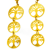 PENDIENTES LARGOS ÁRBOL DE LA VIDA EN ACERO INOXIDABLE ERYNA 1 pendientes árbol de la vida ERYNA dorados de acero inoxidable