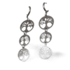 PENDIENTES LARGOS ÁRBOL DE LA VIDA EN ACERO INOXIDABLE ERYNA 2 pendientes árbol de la vida ERYNA plata acero inoxidable