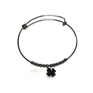 Pulsera ERYNA plateada de acero inoxidable con trébol