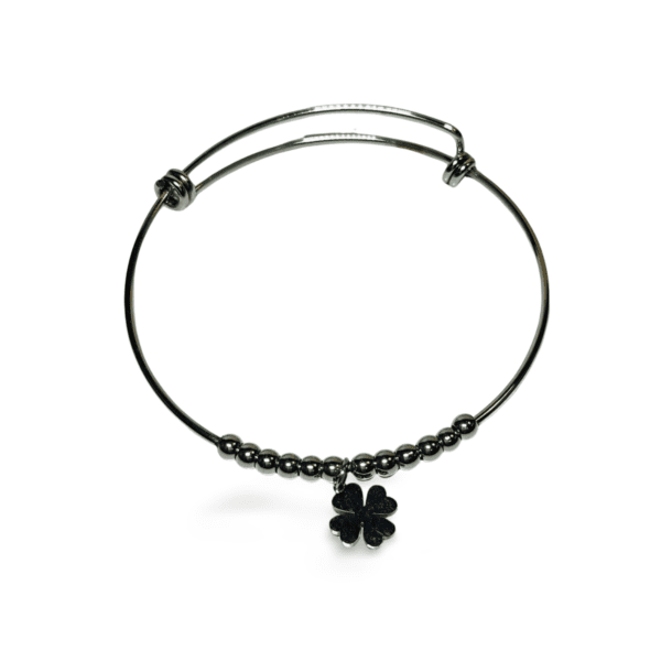 Pulsera ERYNA plateada de acero inoxidable con trébol