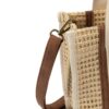 detalle correa bandolera bolso rafia mac&noa beige y natural