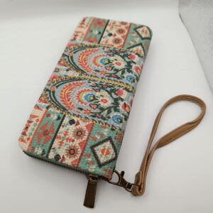 Cartera mujer estampada multicolor vista frontal
