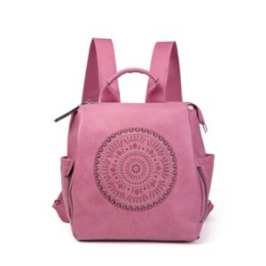Mochila rosa de mujer SARA vista frontal