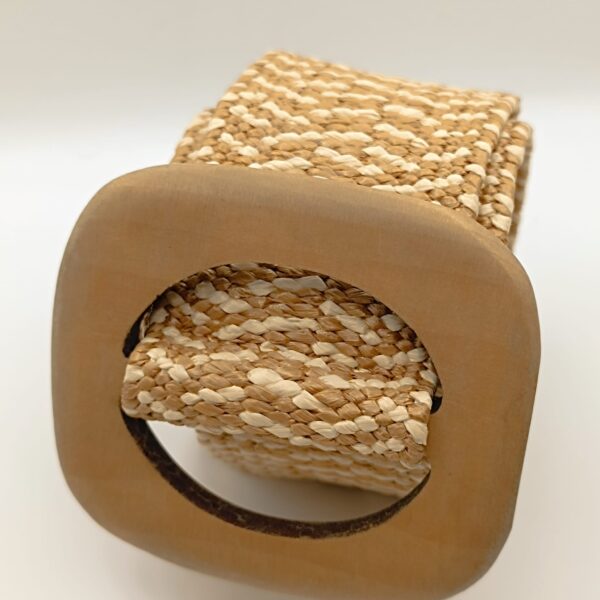 Cinturon mujer marron beige trenzado boho