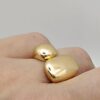 anillo eryna moderno ajustable dorado y plateado