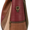 Bolso MAC&NOA MDX260343 - detalle del bolsillo exterior Bolsillo exterior con cremallera y anilla metálica del bolso MAC&NOA MDX260343 en burdeos y marrón