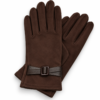 Guantes Mujer Talla Única con Hebilla Marrón Oscuro ERYNA Guantes de mujer marrón oscuro con hebilla decorativa ERYNA