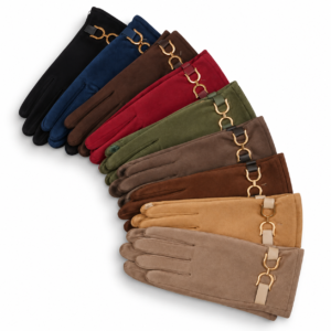 Guantes de mujer talla única con hebilla metálica disponibles en varios colores ERYNA