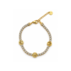 Pulsera dorada árbol de la vida con circonitas Pulsera dorada con circonitas y tres árboles de la vida