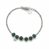 Pulsera de acero inoxidable con cuentas azules y estrella