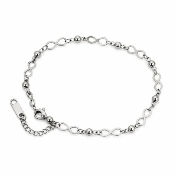 Pulsera de acero inoxidable con eslabones infinito