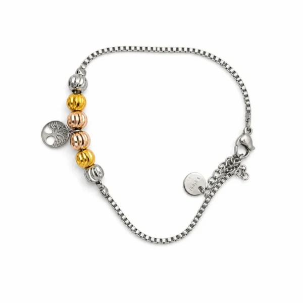 Pulsera ERYNA árbol de la vida en acero bicolor Pulsera ERYNA árbol de la vida en acero bicolor
