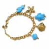 Pulsera ERYNA CHARMS MARINOS DORADO & COLOR - AZUL Pulsera ERYNA CHARMS MARINOS DORADO & COLOR - AZUL