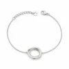 Pulsera círculo de acero ERYNA dorada y plateada - PLATEADO Pulsera círculo de acero ERYNA dorada y plateada - PLATEADO